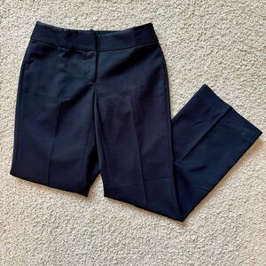 WHITE HOUSE BLACK MARKET Modern Boot Cut Tuxedo Pant Black Size 2 Short